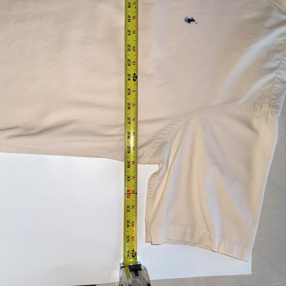 Ralph Lauren Mens Short Sleeve Shirt Ivory Off White XXL - Picture 6 of 8